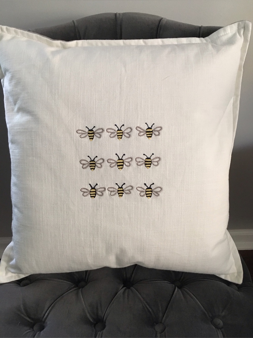 Two Indoor/Outdoor Pillows with Bumble Bees 🐝